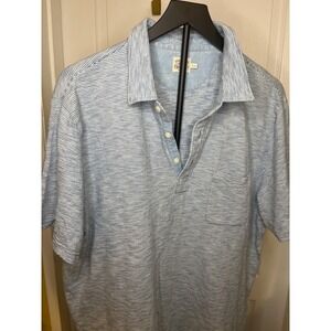 Faherty Brand Mens XL Striped Polo Shirt‎ Short Sleeve Casual